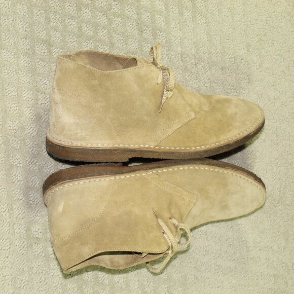 J Crew MacAlister Suede Chukka Boots Mens 12 Made In Italy Tan Lace-Up Casual - Picture 4 of 7